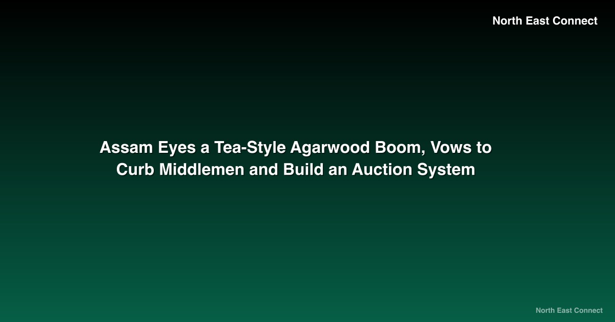 Assam Eyes a Tea-Style Agarwood Boom, Vows to Curb Middlemen and Build an Auction System