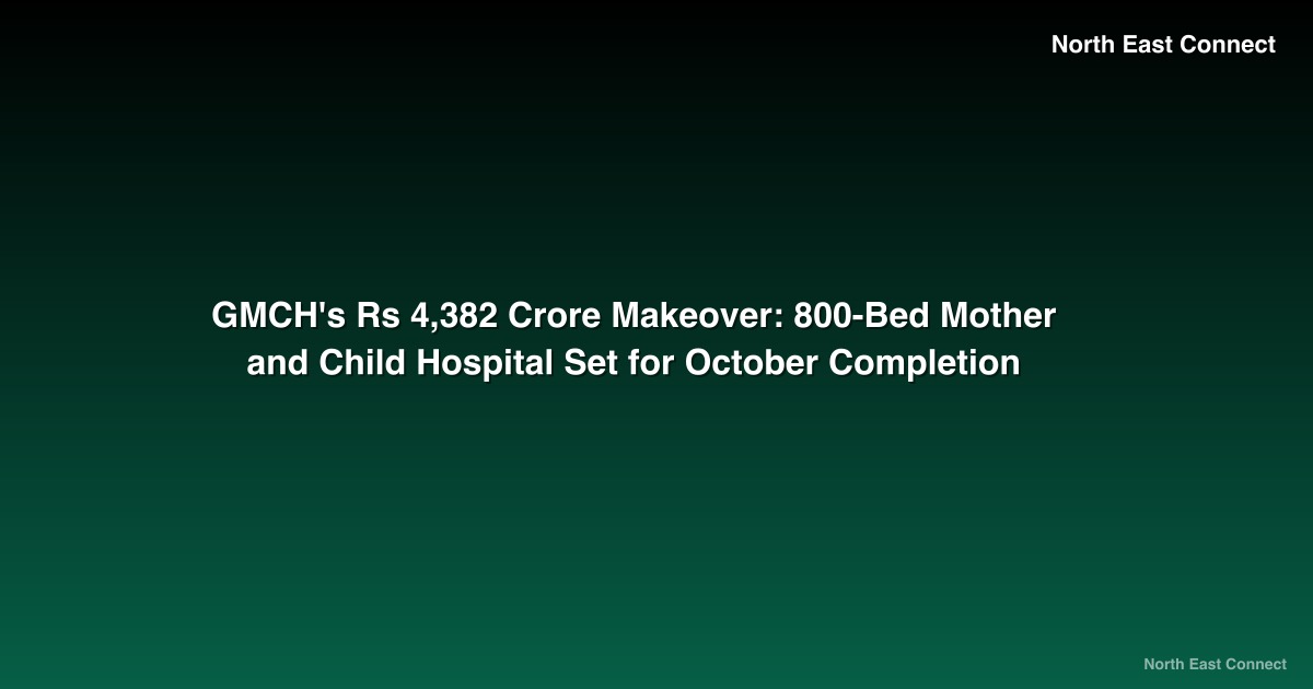 GMCH's Rs 4,382 Crore Makeover: 800-Bed Mother and Child Hospital Set for October Completion