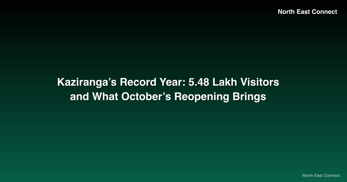 Kazirangaβs Record Year: 5.48 Lakh Visitors and What Octoberβs Reopening Brings