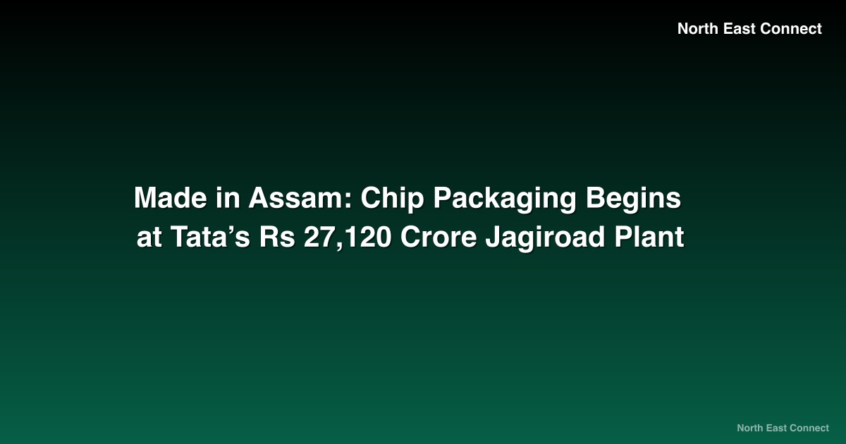Made in Assam: Chip Packaging Begins at Tataβs Rs 27,120 Crore Jagiroad Plant