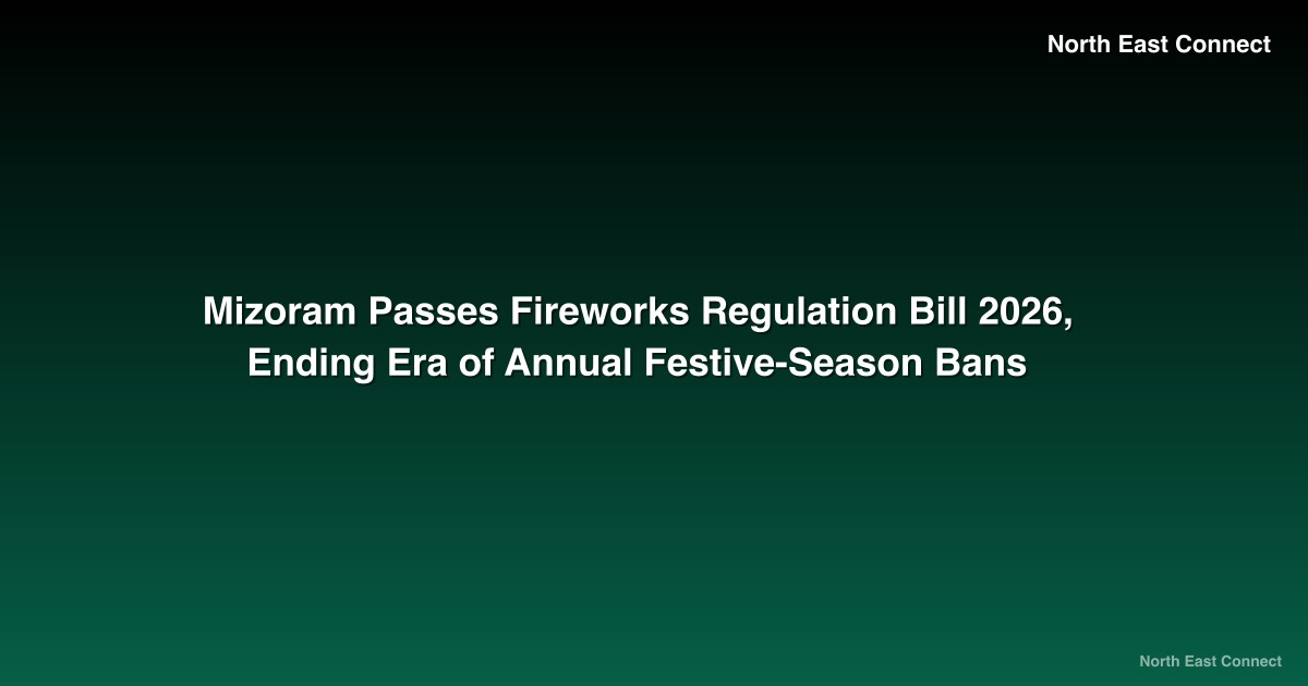 Mizoram Passes Fireworks Regulation Bill 2026, Ending Era of Annual Festive-Season Bans