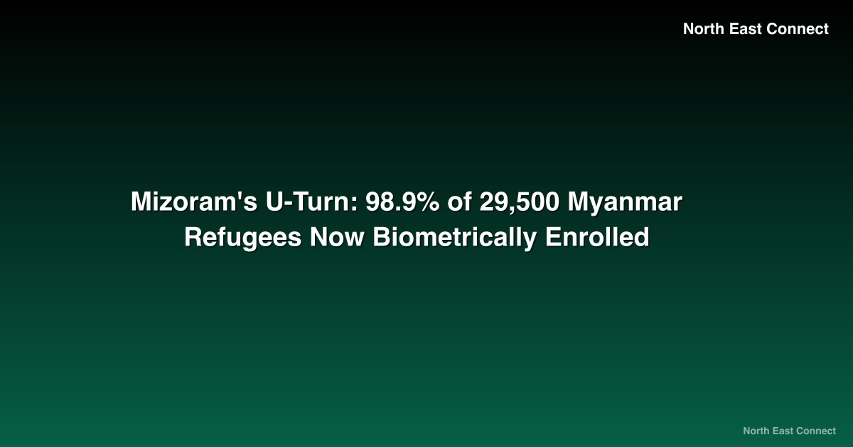 Mizoram's U-Turn: 98.9% of 29,500 Myanmar Refugees Now Biometrically Enrolled